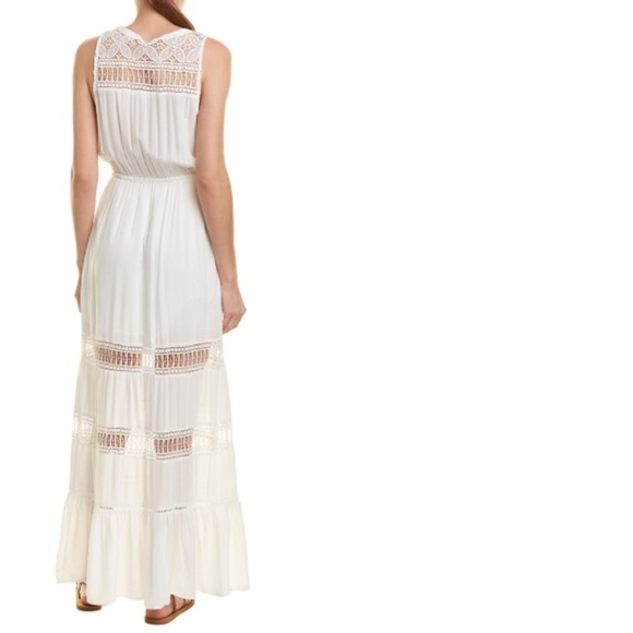 SOLD BB Dakota Ivory Lace Detail Long Maxi Dress - Picture 3 of 6